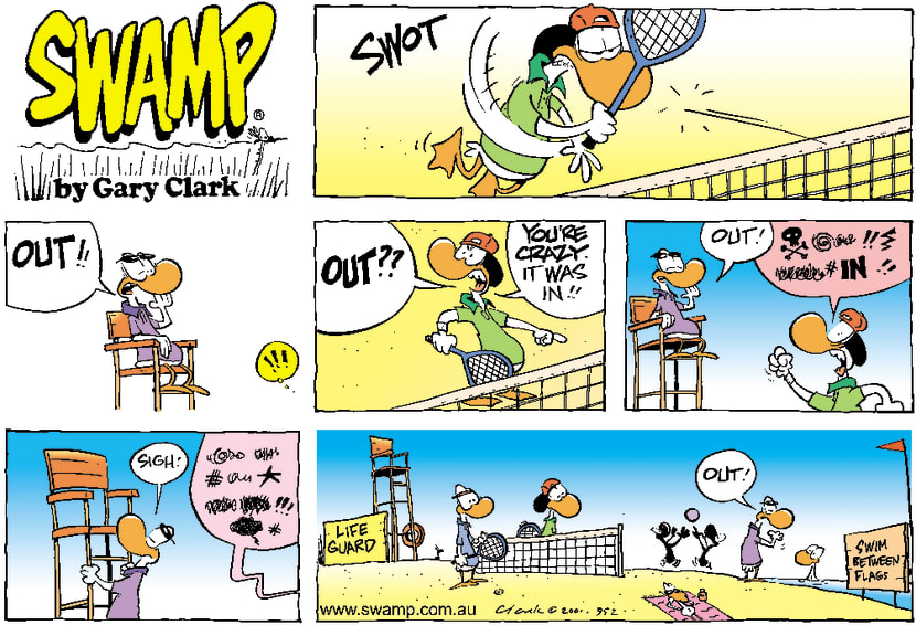 Swamp Cartoon - Tennis GuardOctober 7, 2001