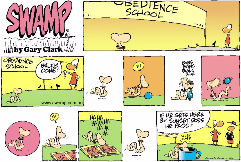 Swamp Cartoon - Obedience SchoolDecember 2, 2001