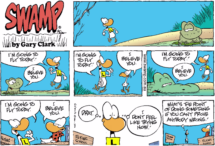 Swamp Cartoon - DeterminationDecember 16, 2001