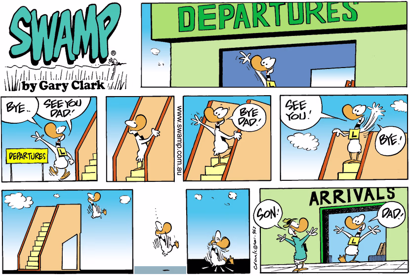 Swamp Cartoon - DeparturesJanuary 6, 2002