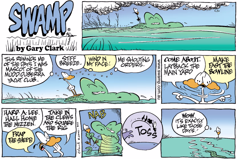 Swamp Cartoon - The Old DaysFebruary 24, 2002