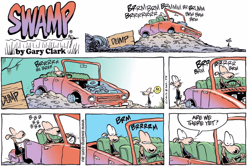 Swamp Cartoon - Road TripApril 7, 2002