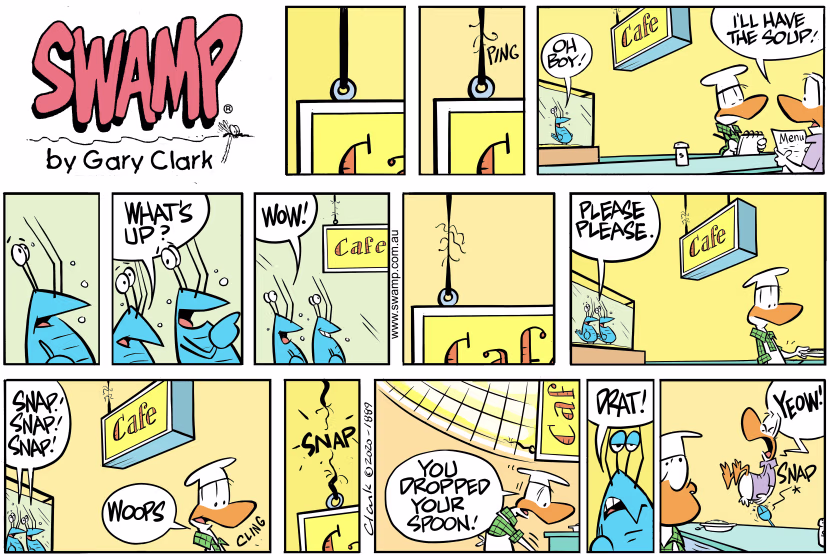 Swamp Cartoon - Bob Crayfish Sign JoyMarch 22, 2020
