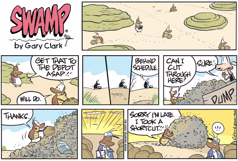 Swamp Cartoon - Urgent Dung Ball DeliveryJune 28, 2020