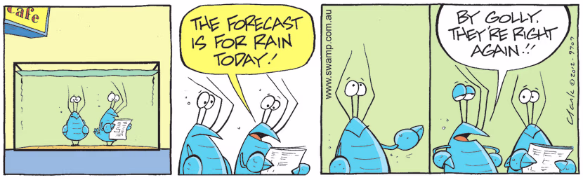 Swamp Cartoon - Bob Crayfish Rain ComingApril 28, 2021