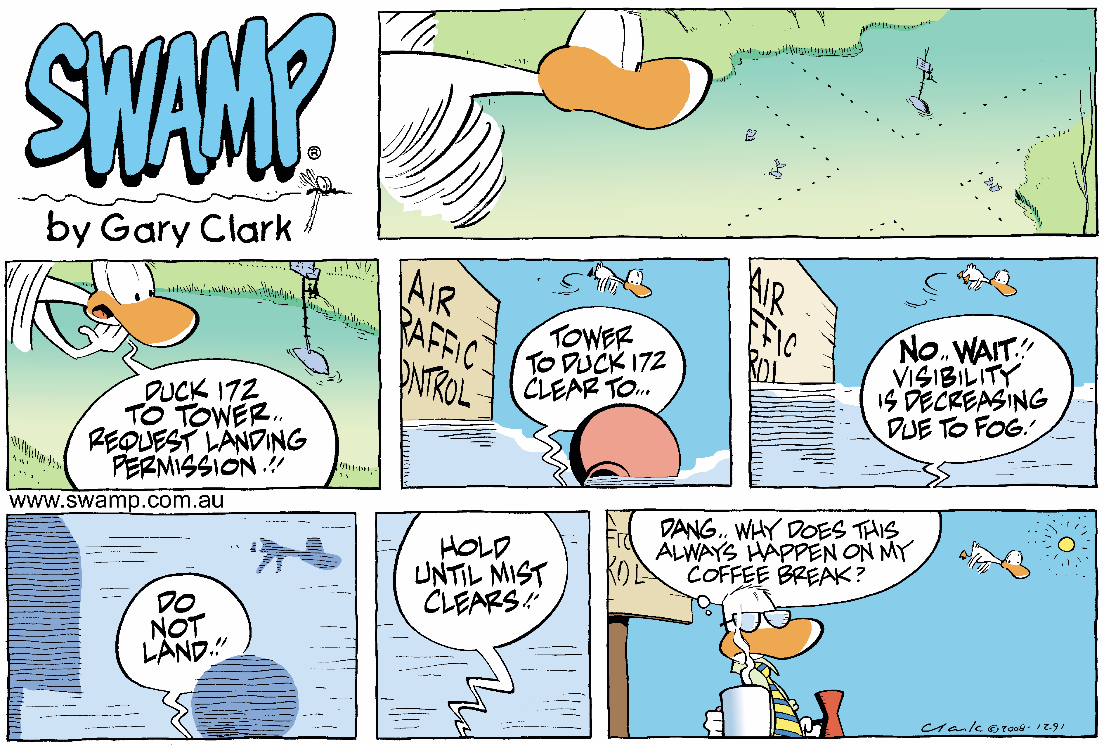 Visibility Decreasing Sunday Colour Cartoon