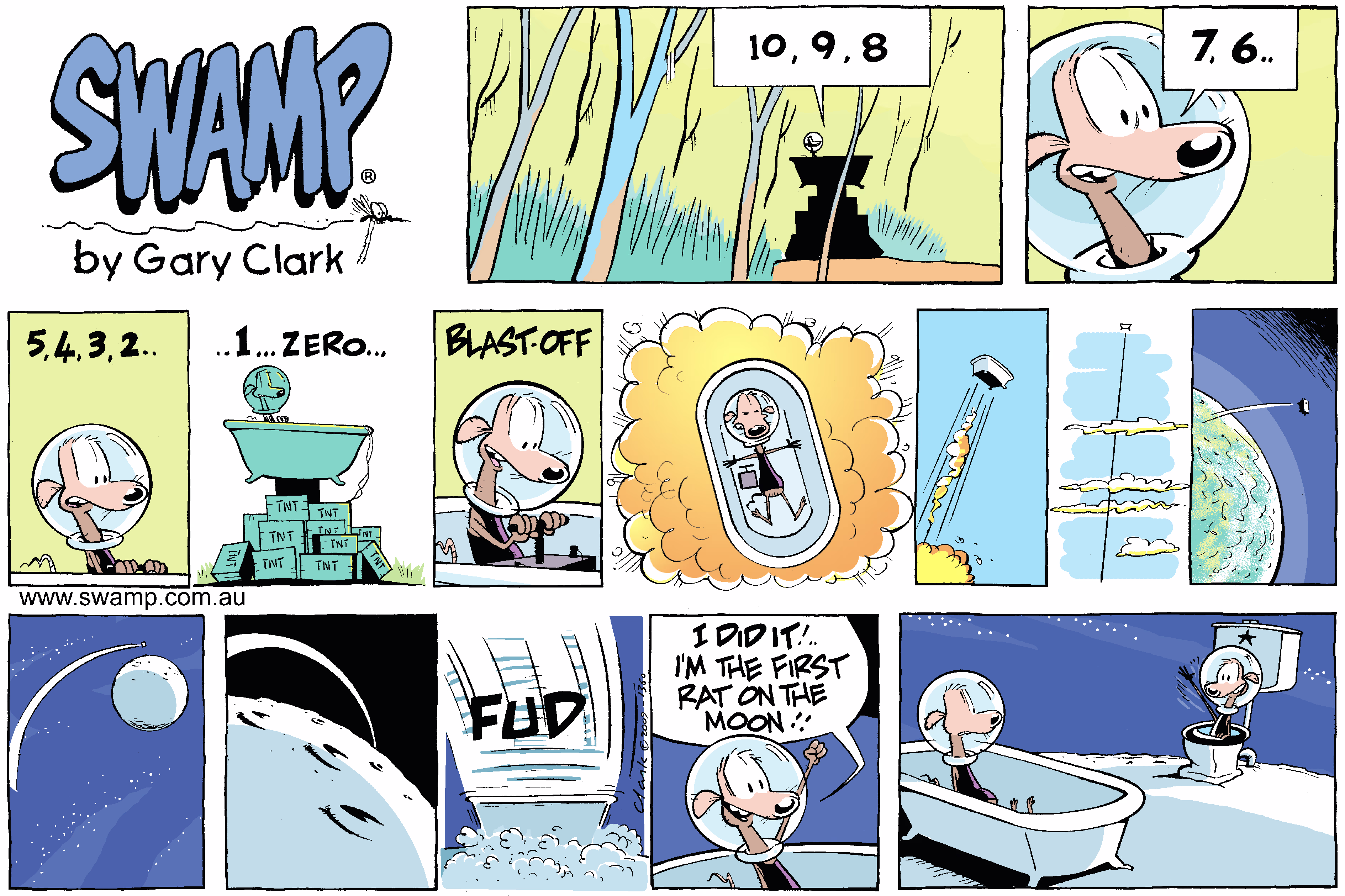 Blast Off Colour Sunday Cartoon