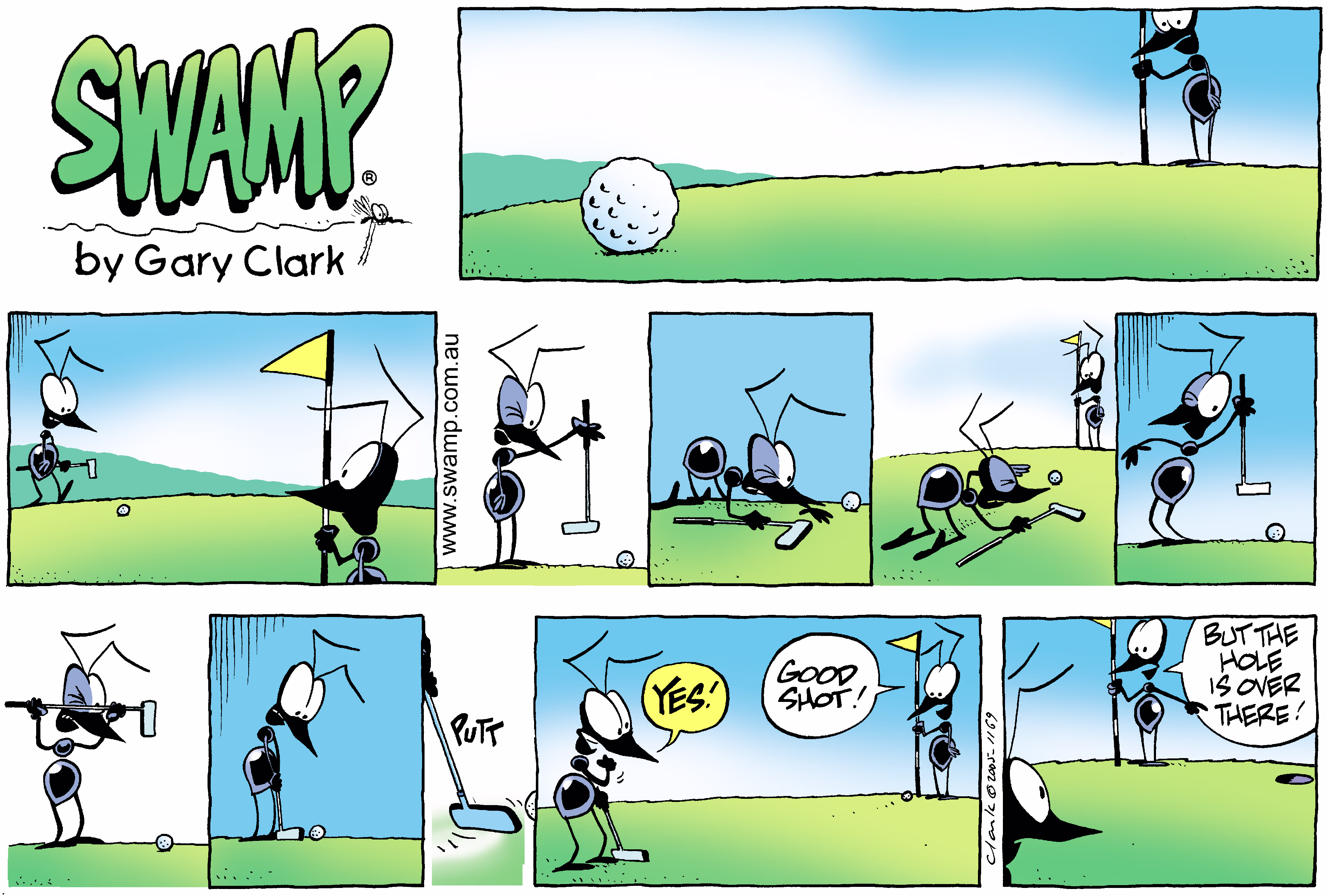 Good Shot Sunday Colour Cartoon