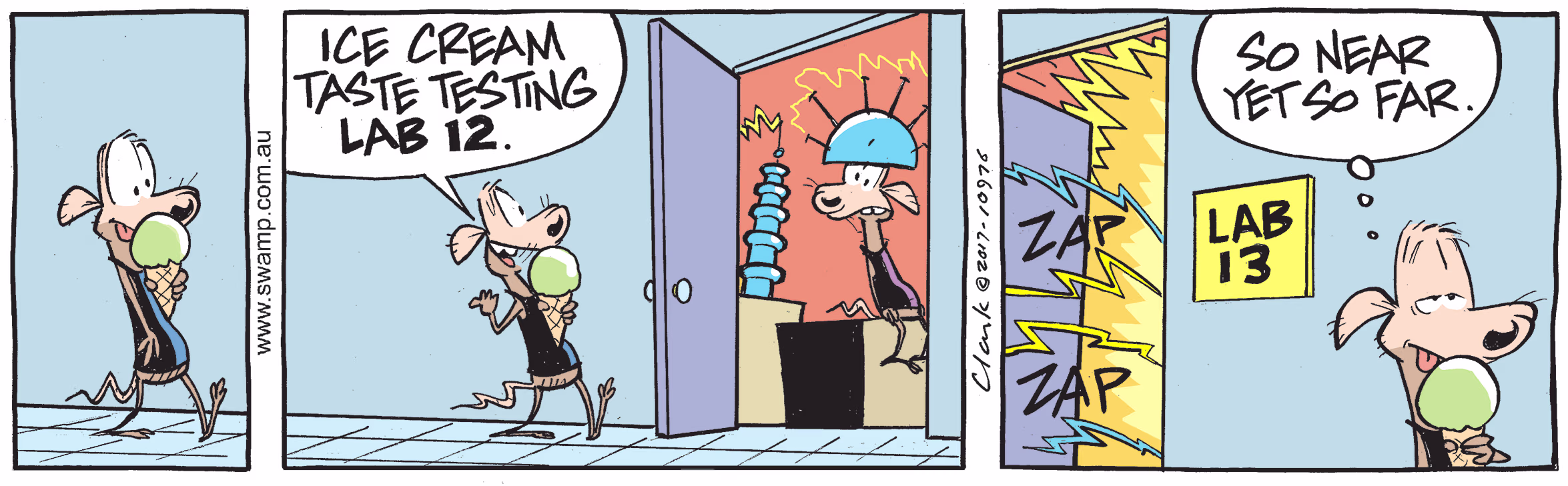 Icecream Taste Testing colour Cartoon