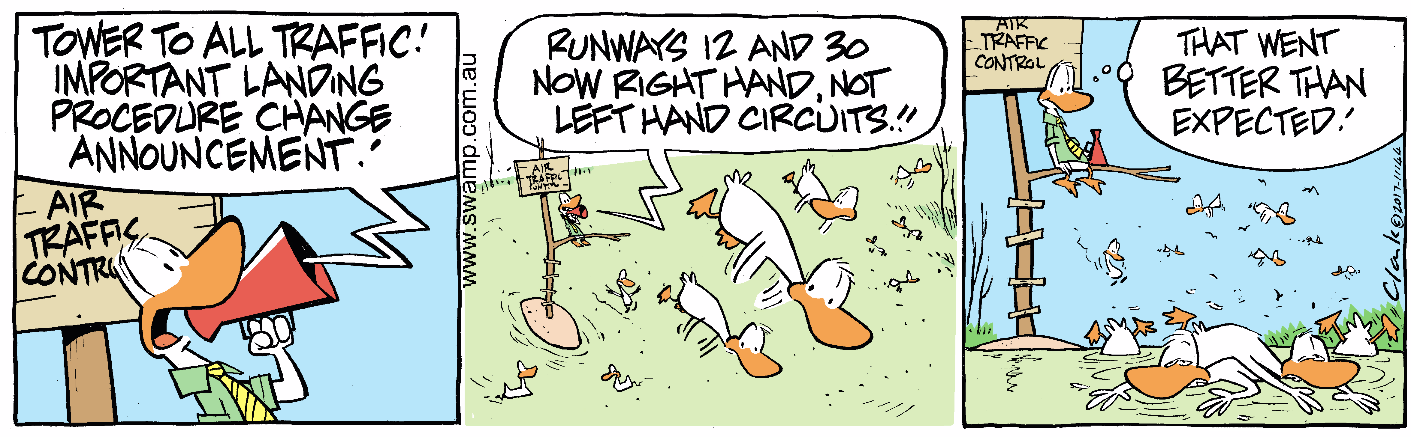 Landing Procedure Colour Cartoon
