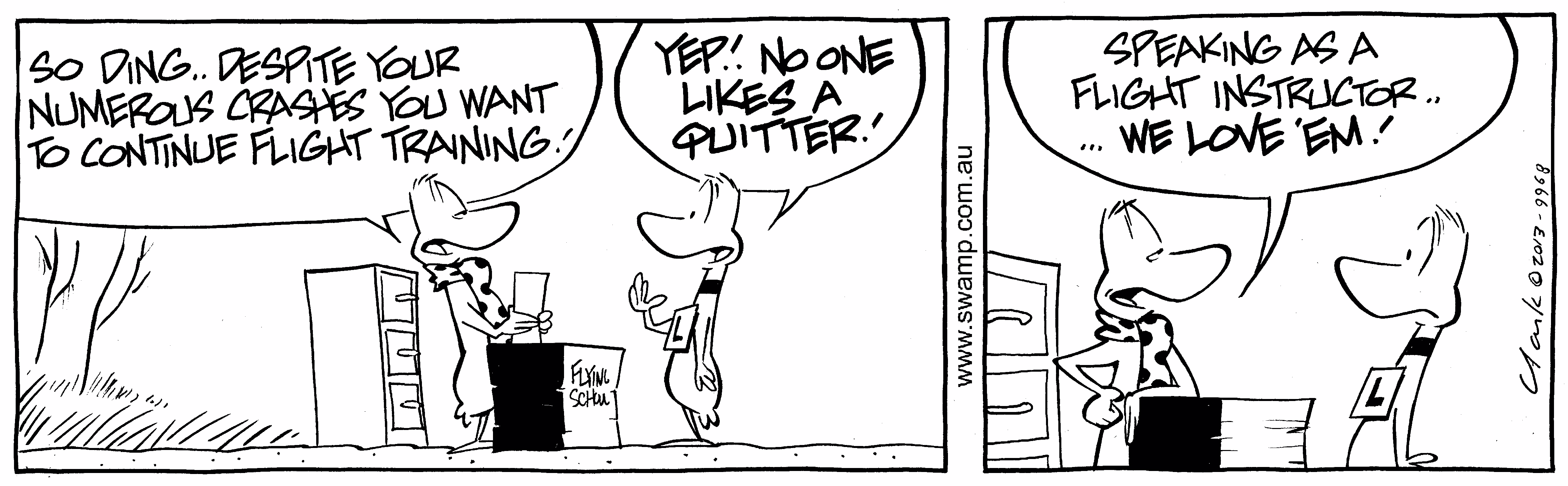 Continue Flight Training Cartoon