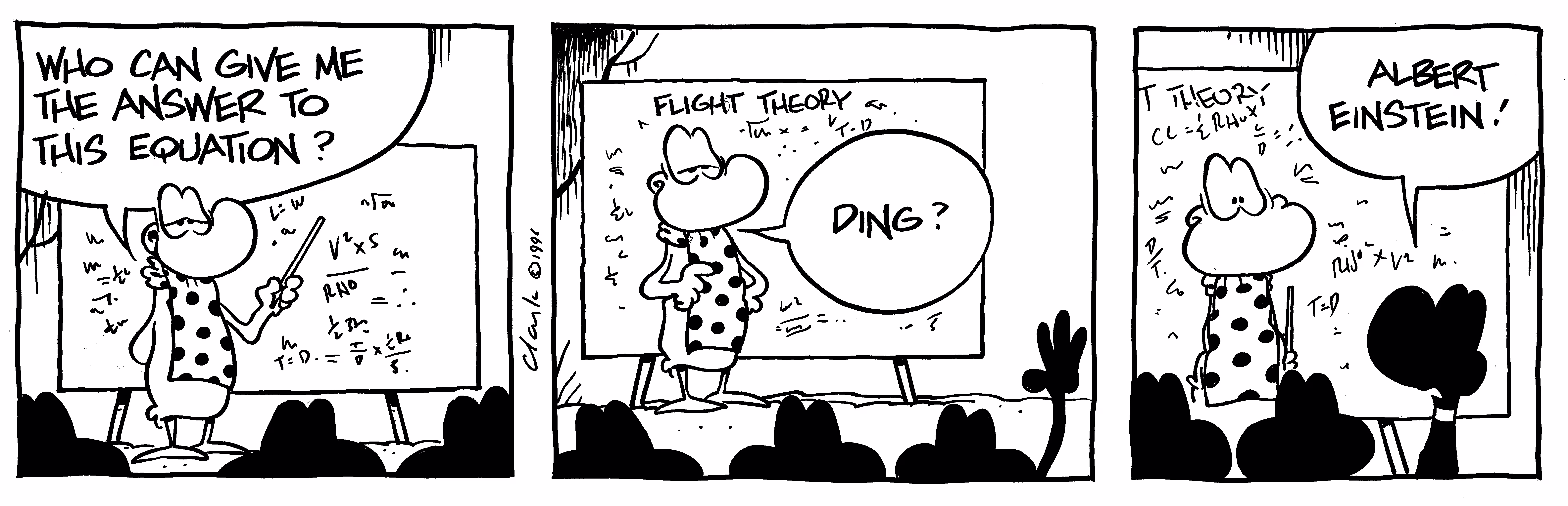 Answer to this Equation Vintage Cartoon