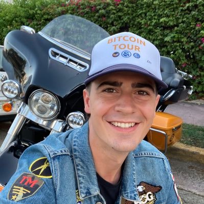 Sidd the Bitcoin Tour Harley Rider