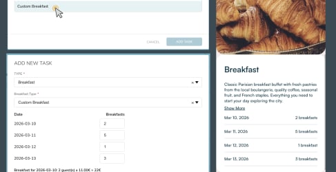 Custom Breakfast Orders with pay-link