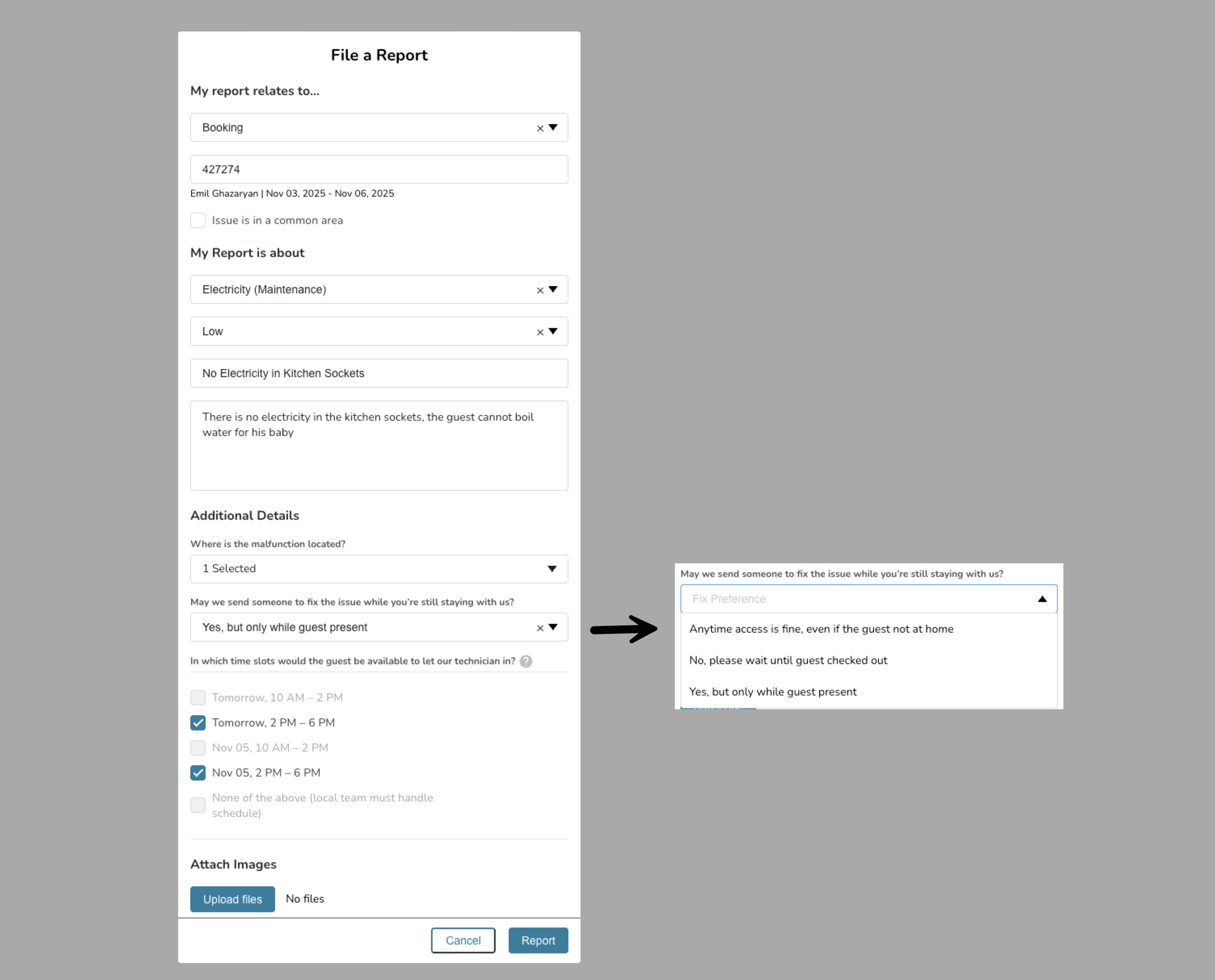 Reports Fix & Access Preferences