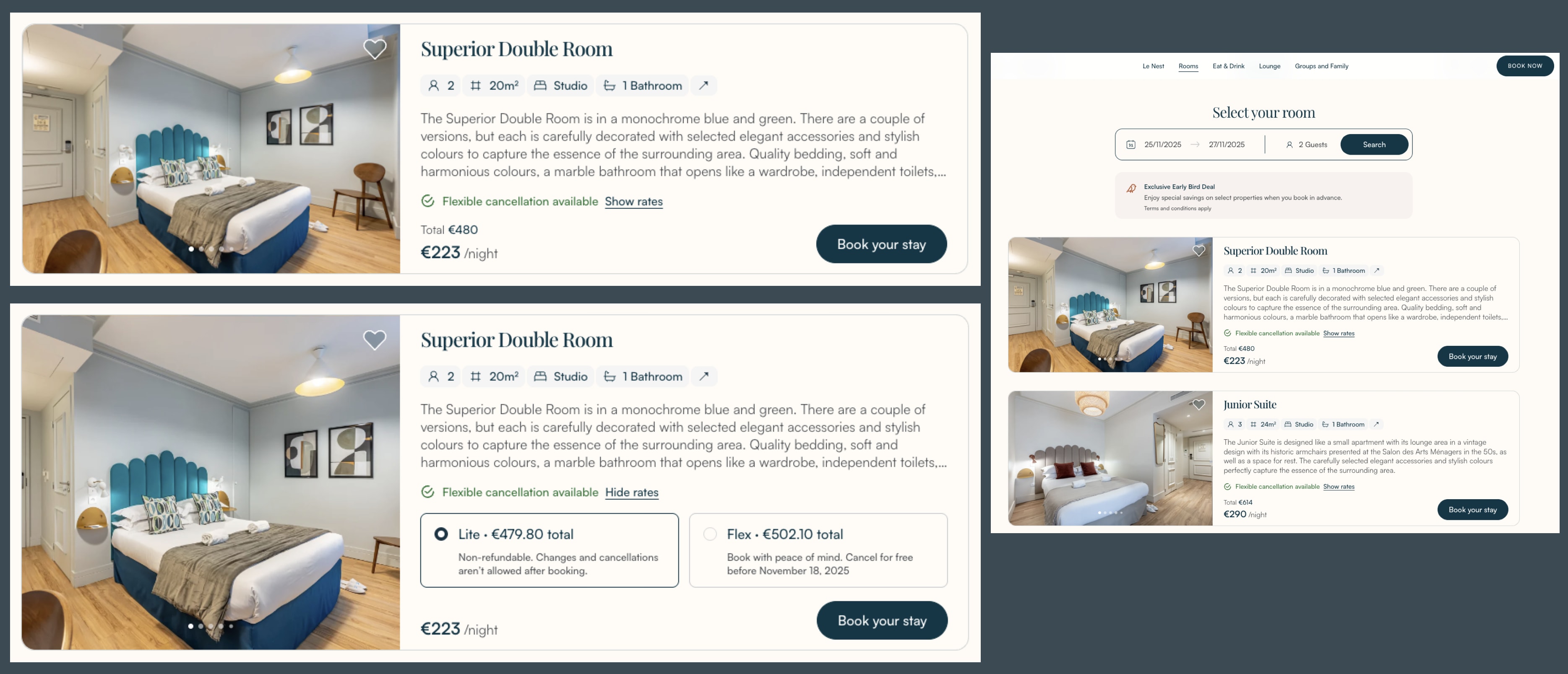 Early Display of Cancellation Policies