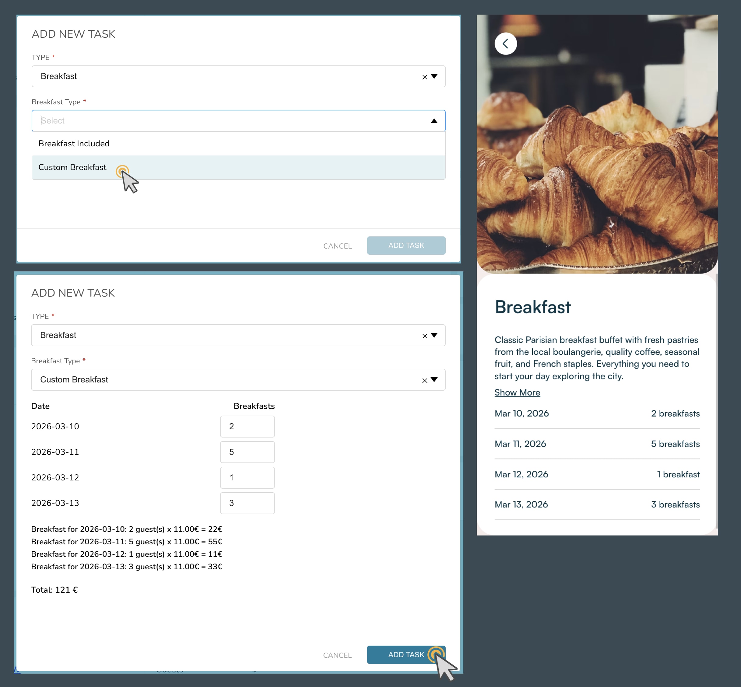 Custom Breakfast Orders