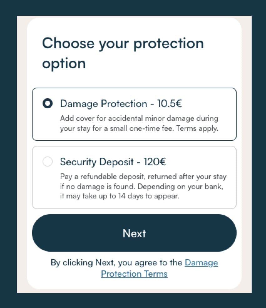 Damage Protection as Alternative to Deposit