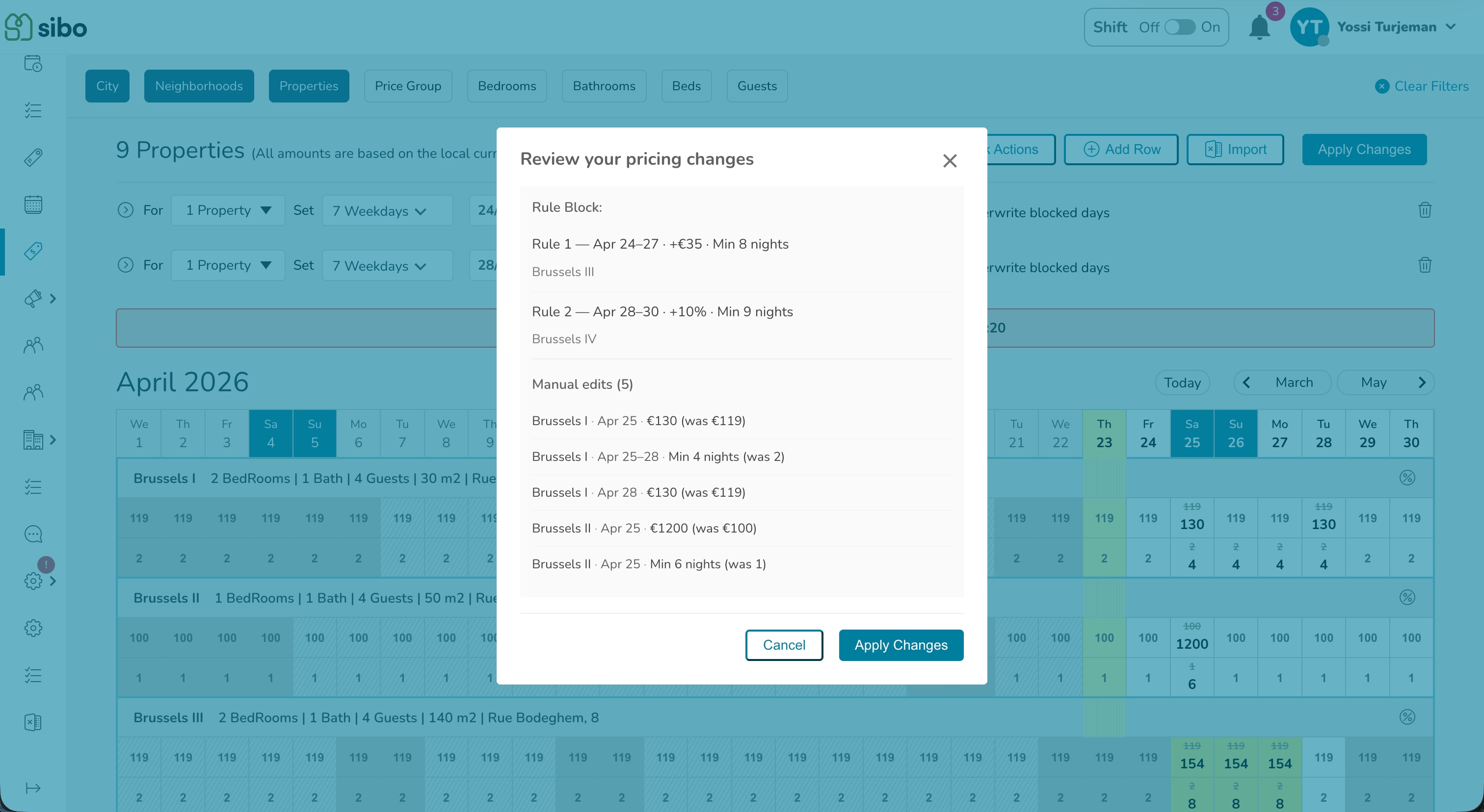 Pricing Change Impact Summary