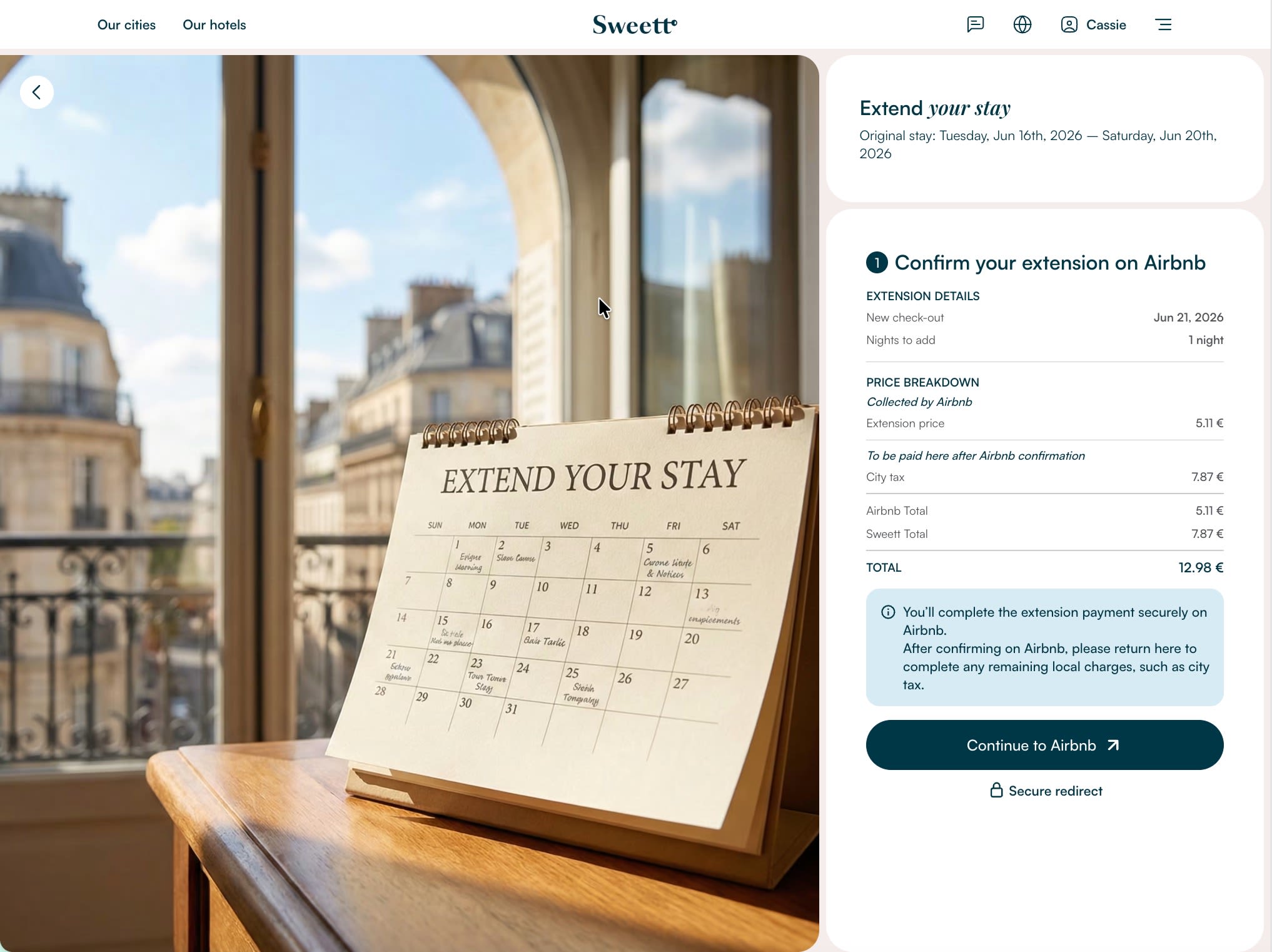 Airbnb Extension Price Breakdown