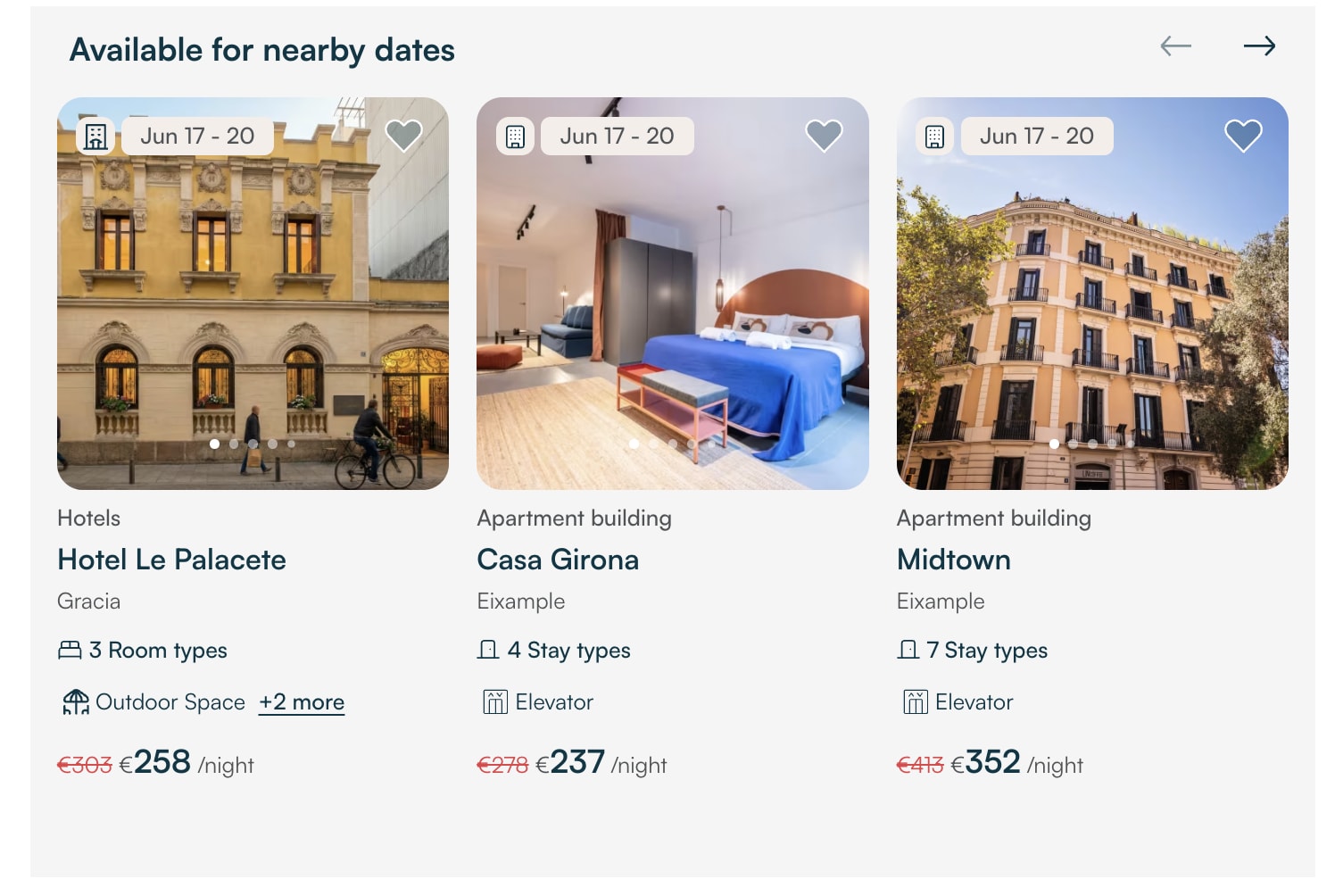 Available for Nearby Dates Slider