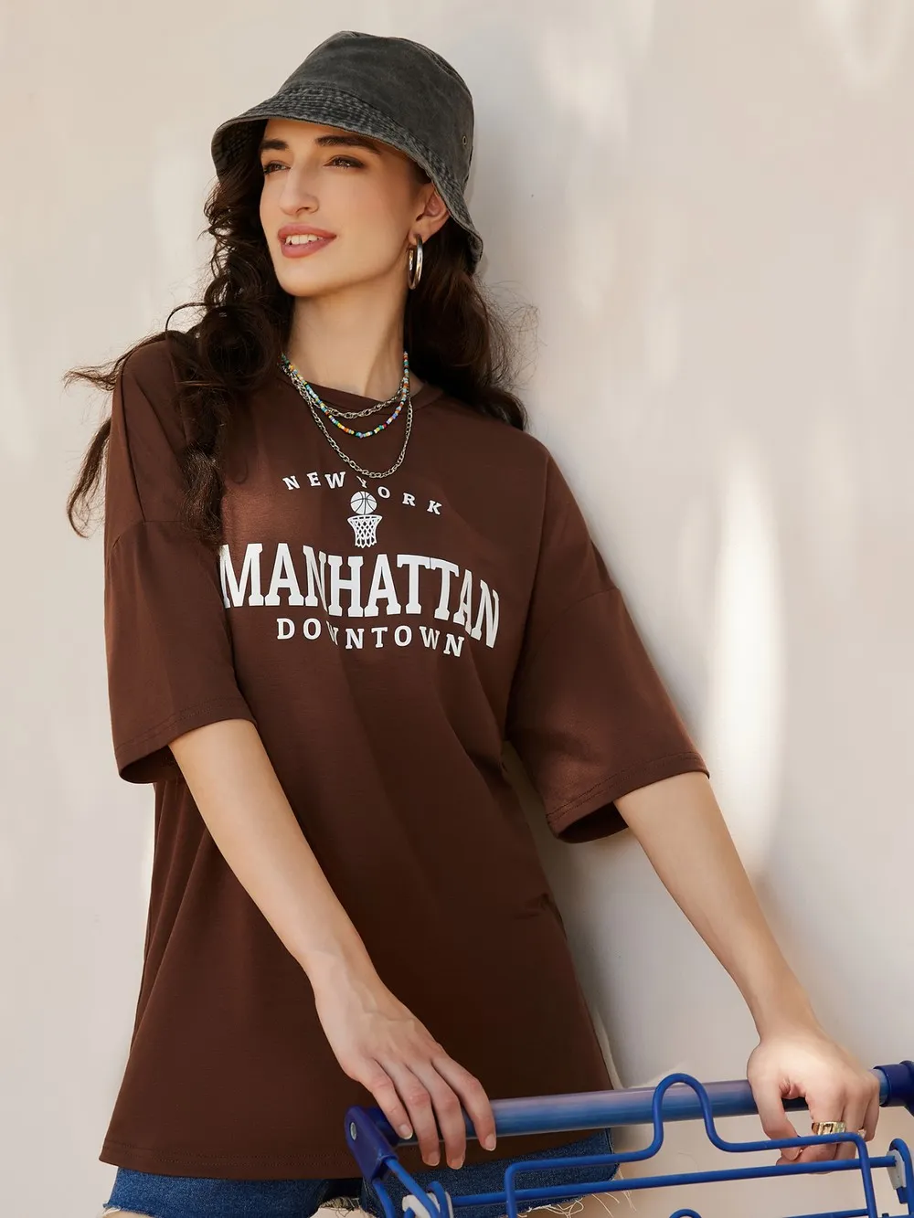 Positioning Printing Pullover T-shirt