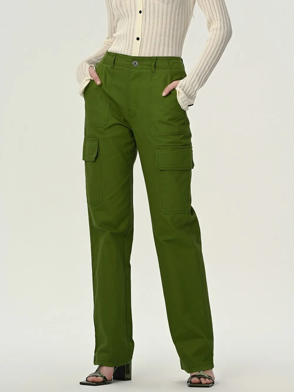 Pocket Straight Leg Pants