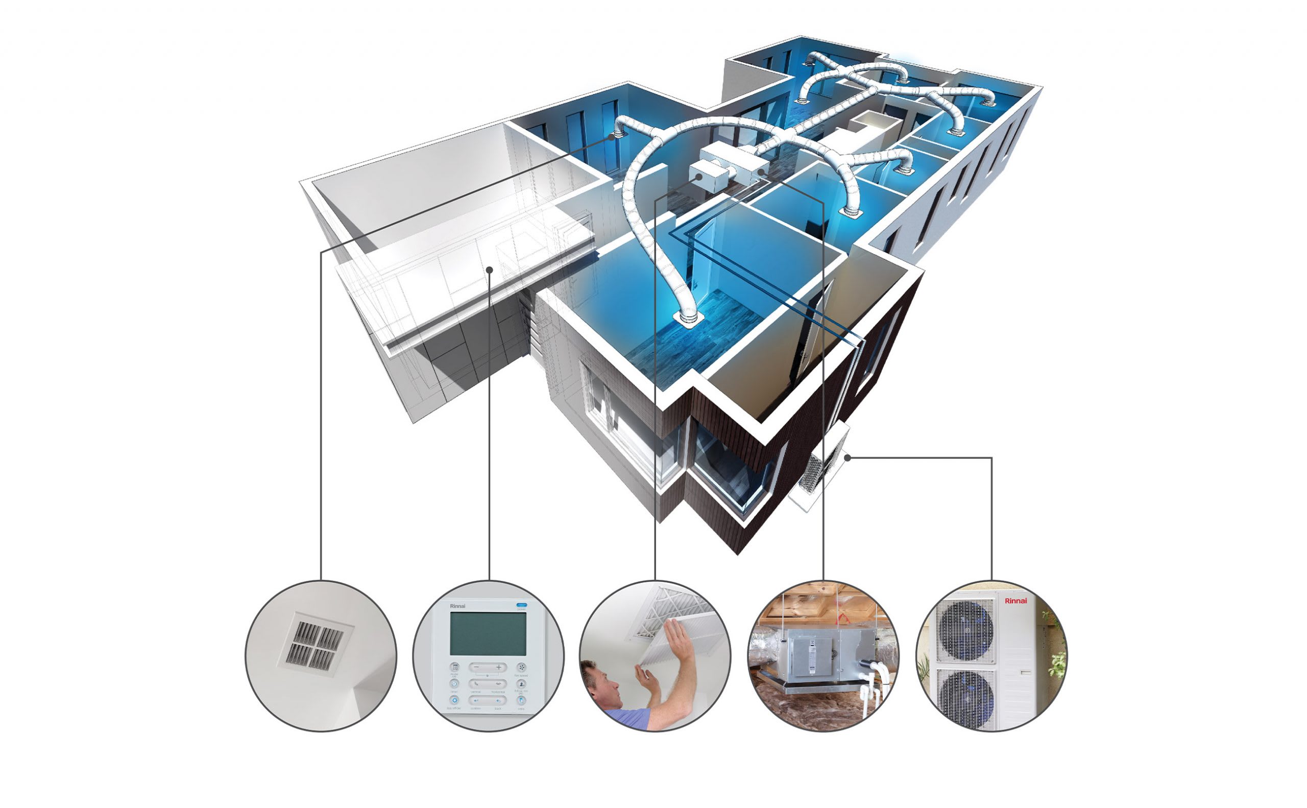 Rinnai Ducted Reverse Cycle Air Conditioning