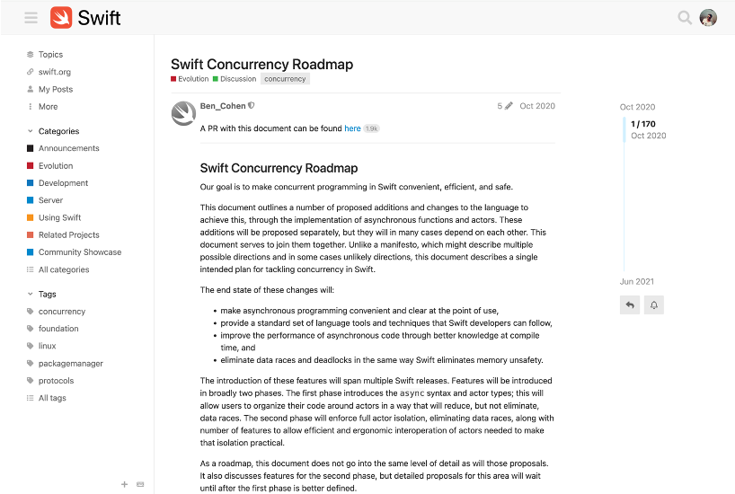 Swift Concurrency Roadmap
