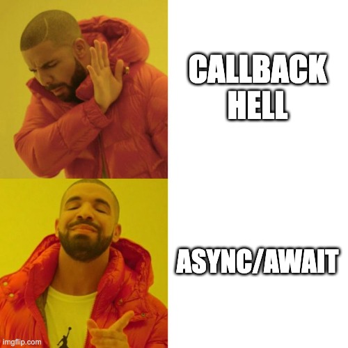 Meme about Callback Hell vs Async-Await