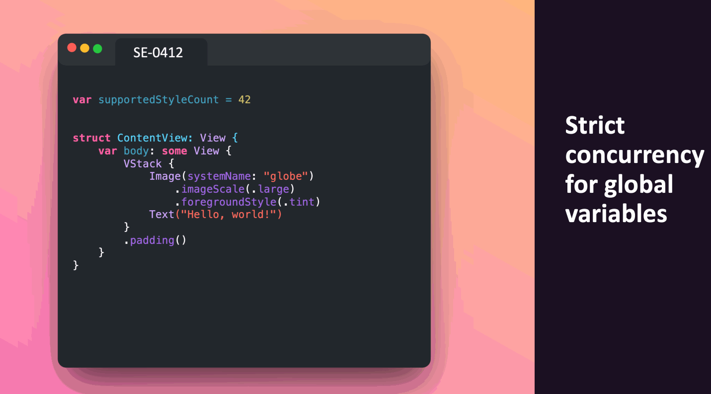 Strict concurrency for global variables