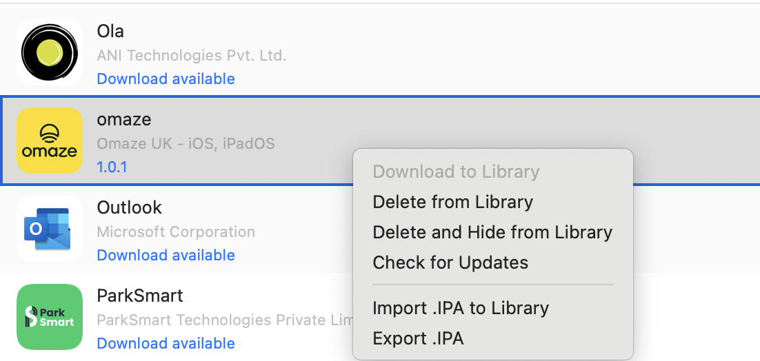 Exporting .IPA from an App