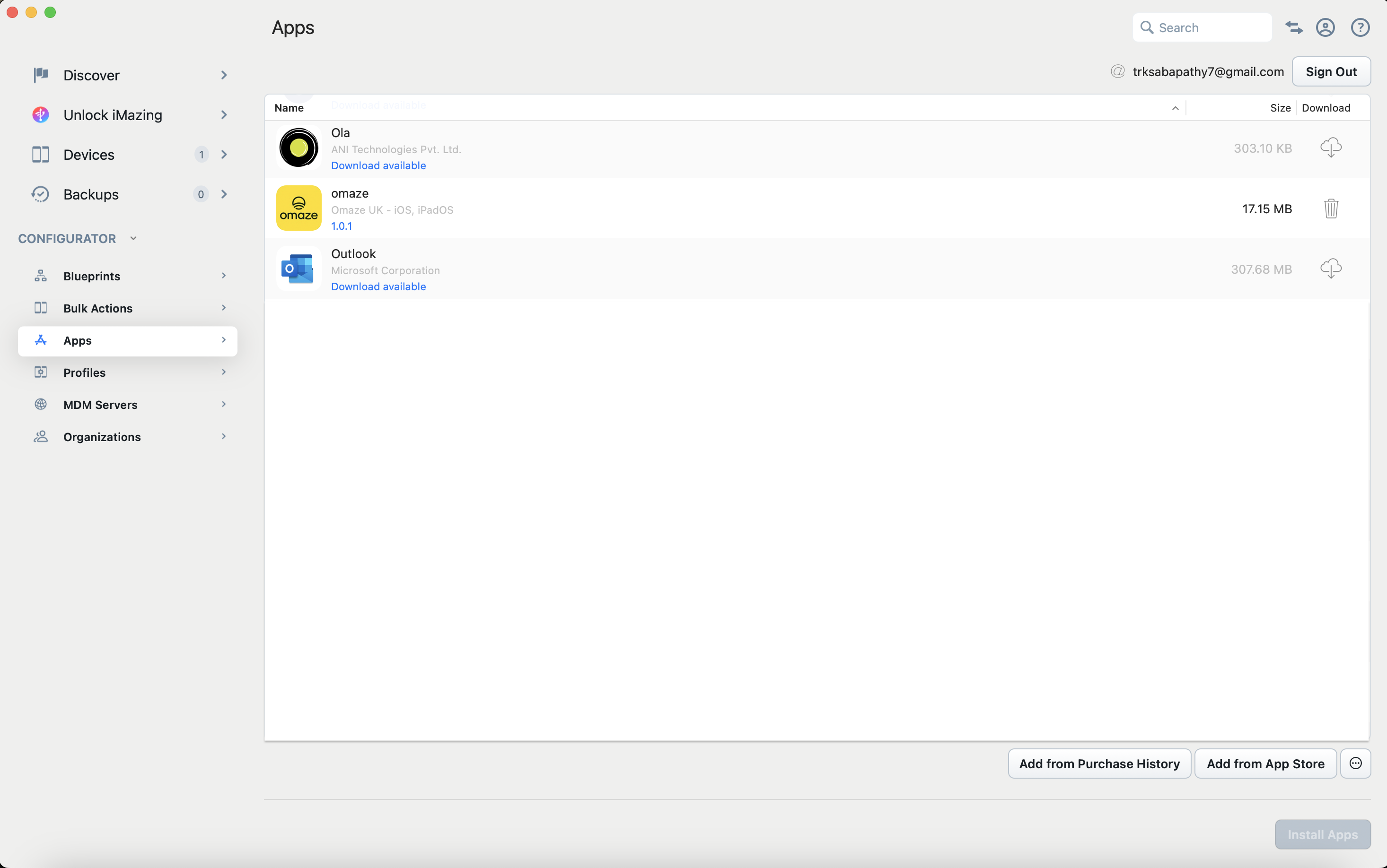 iMazing App Structure