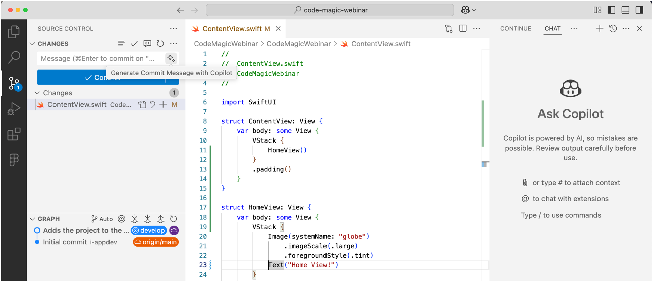 GitHub Copilot - Automated Commit Message 