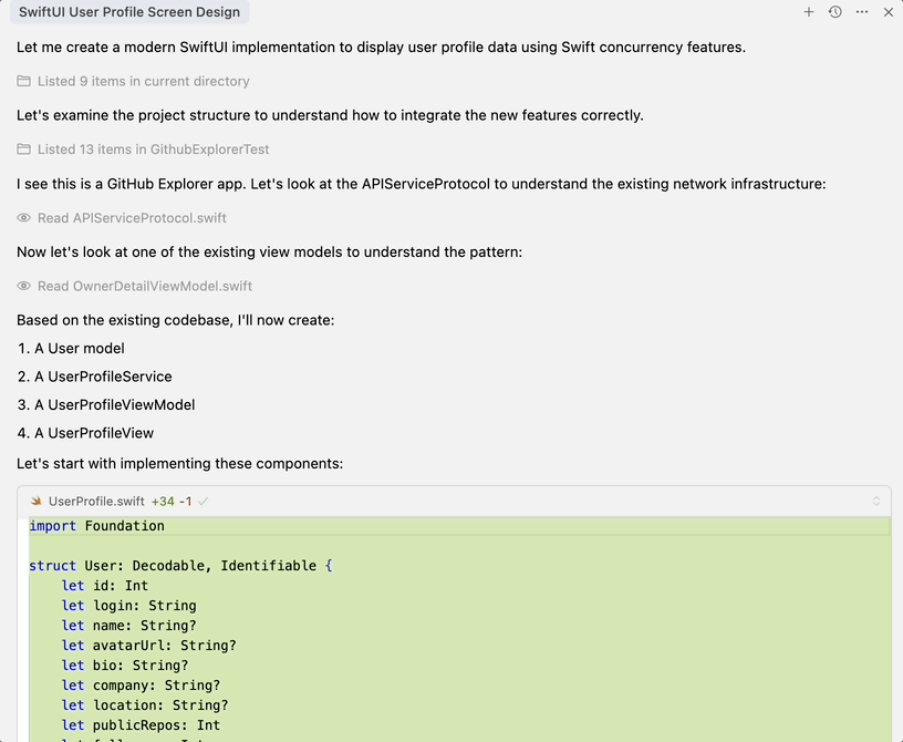 Generated swift files