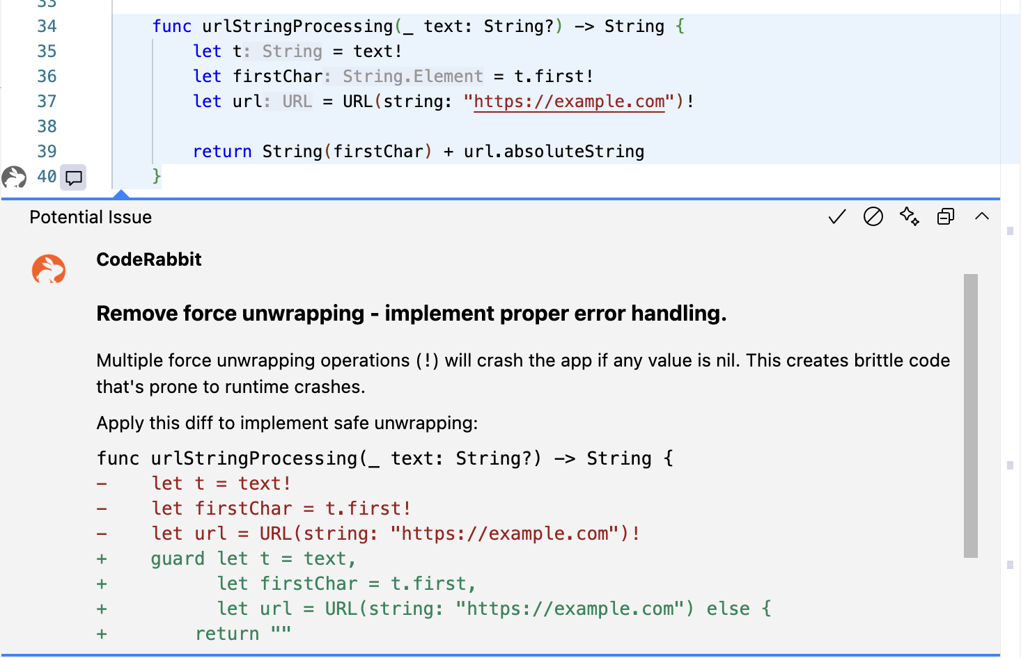 Code Review and suggestions 