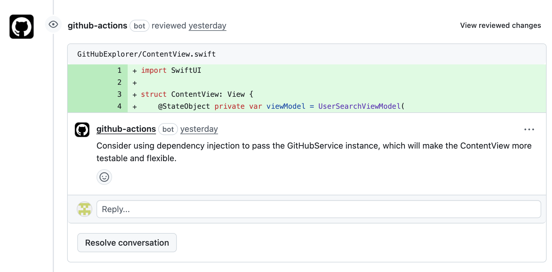 Code Review 1 - Dependency Injection is must