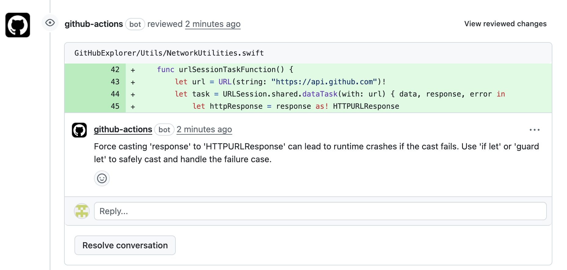 Code Review 4 - Force casting
