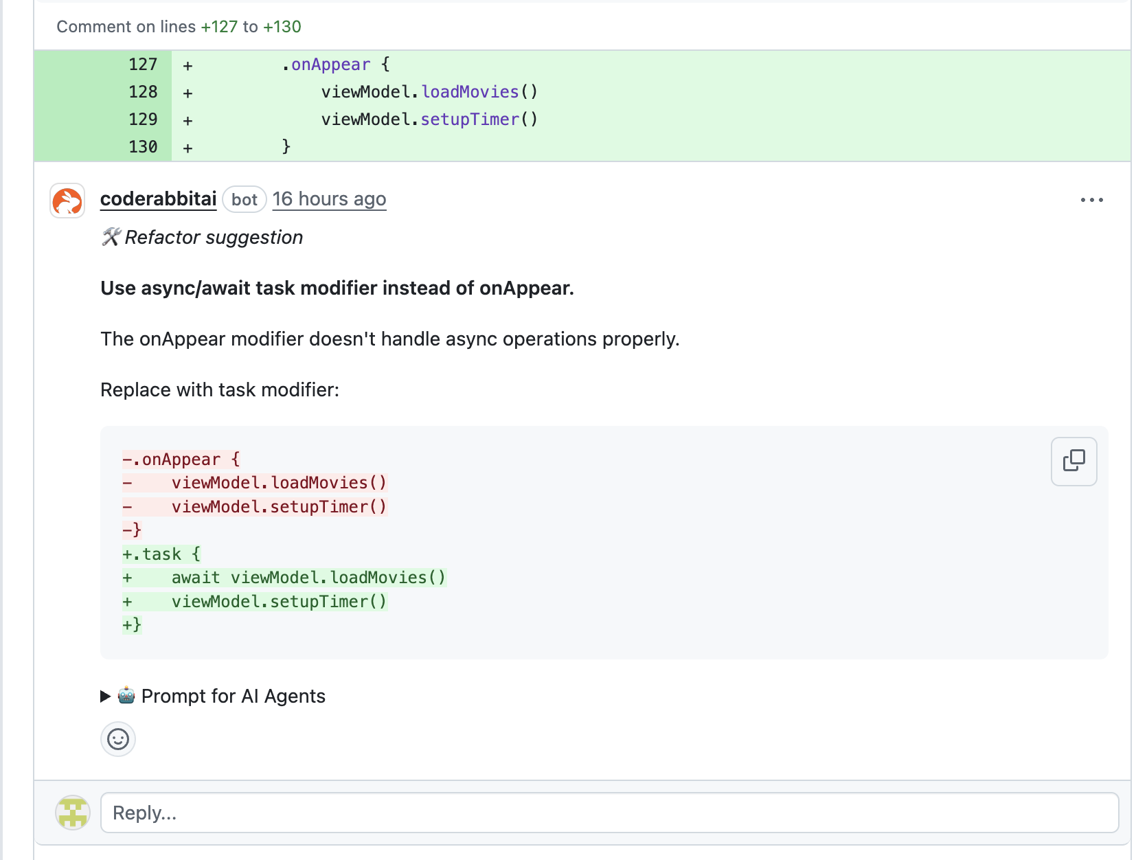 Async await task modifier