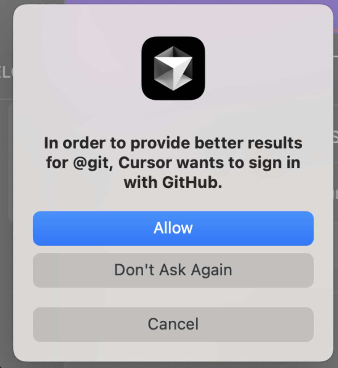 Authorization - GitHub and Cursor
