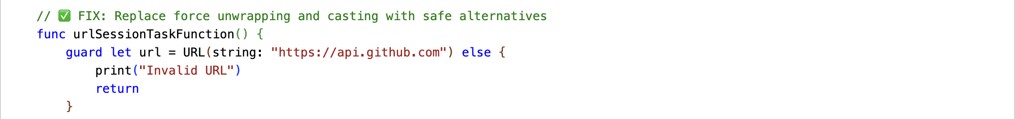 Fix Suggestion - Force Unwrapping and Casting