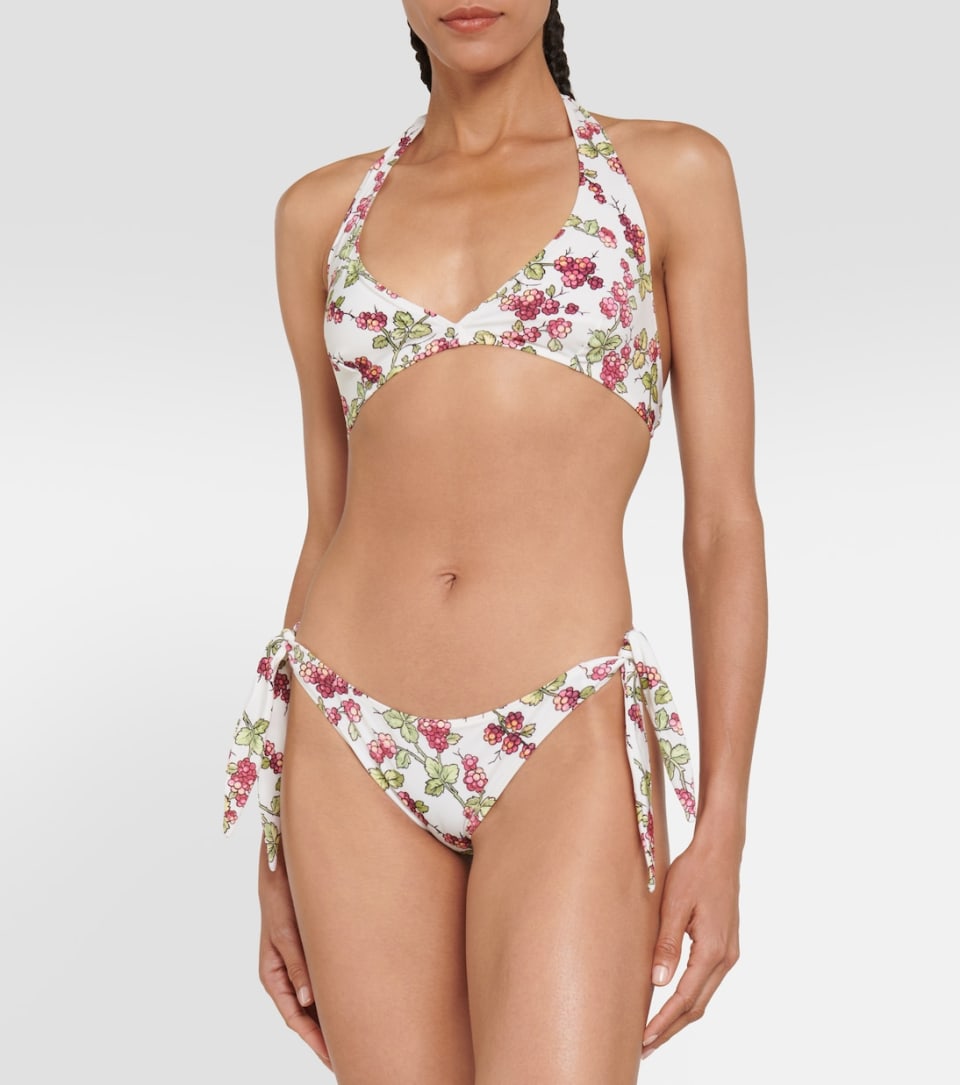 Floral halterneck bikini by Etro
