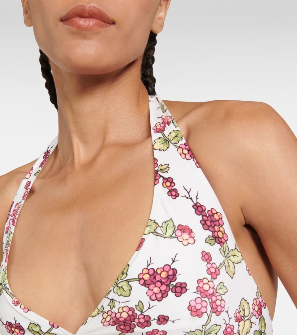 Floral halterneck bikini by Etro