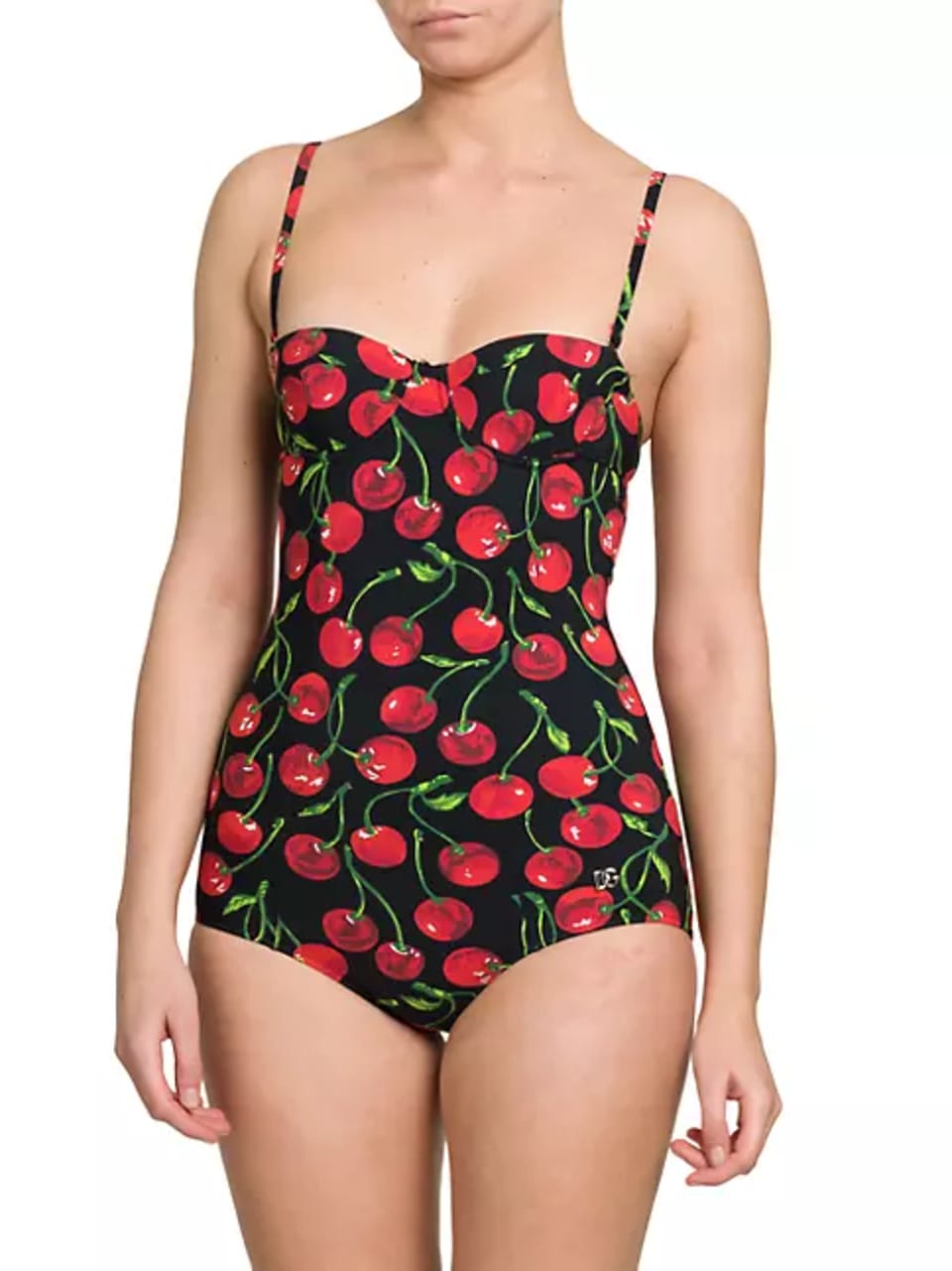 Cherry-Print One-Piece Swimsuit - Dolce&Gabbana