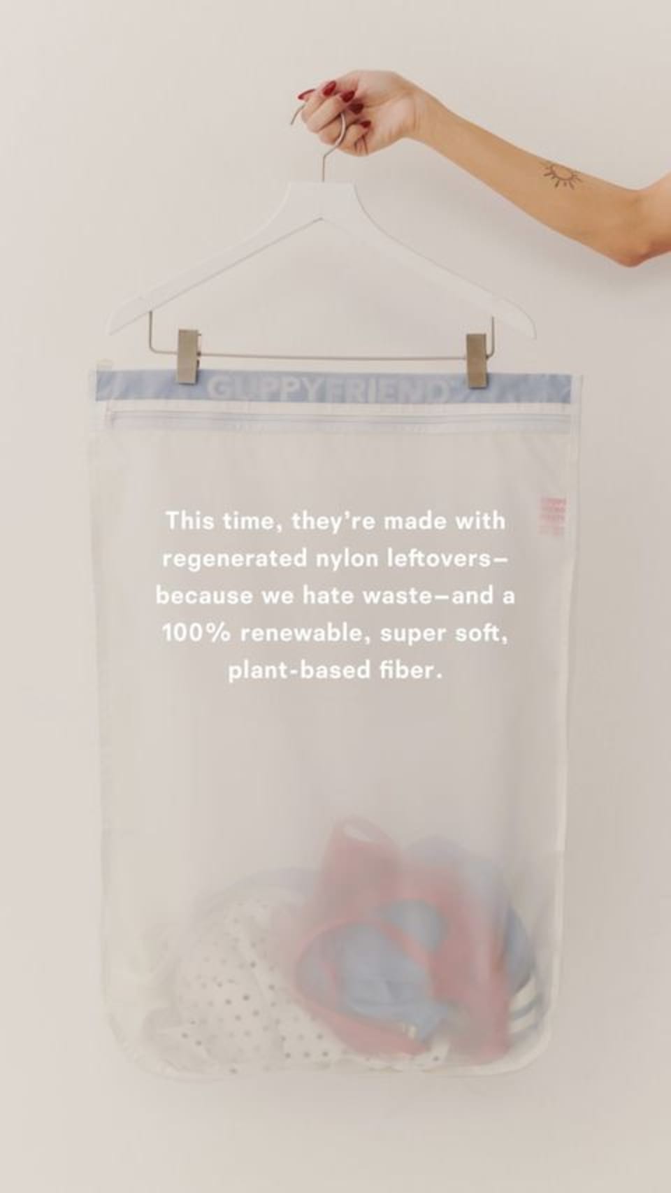 Plastic bag with a message from reformation