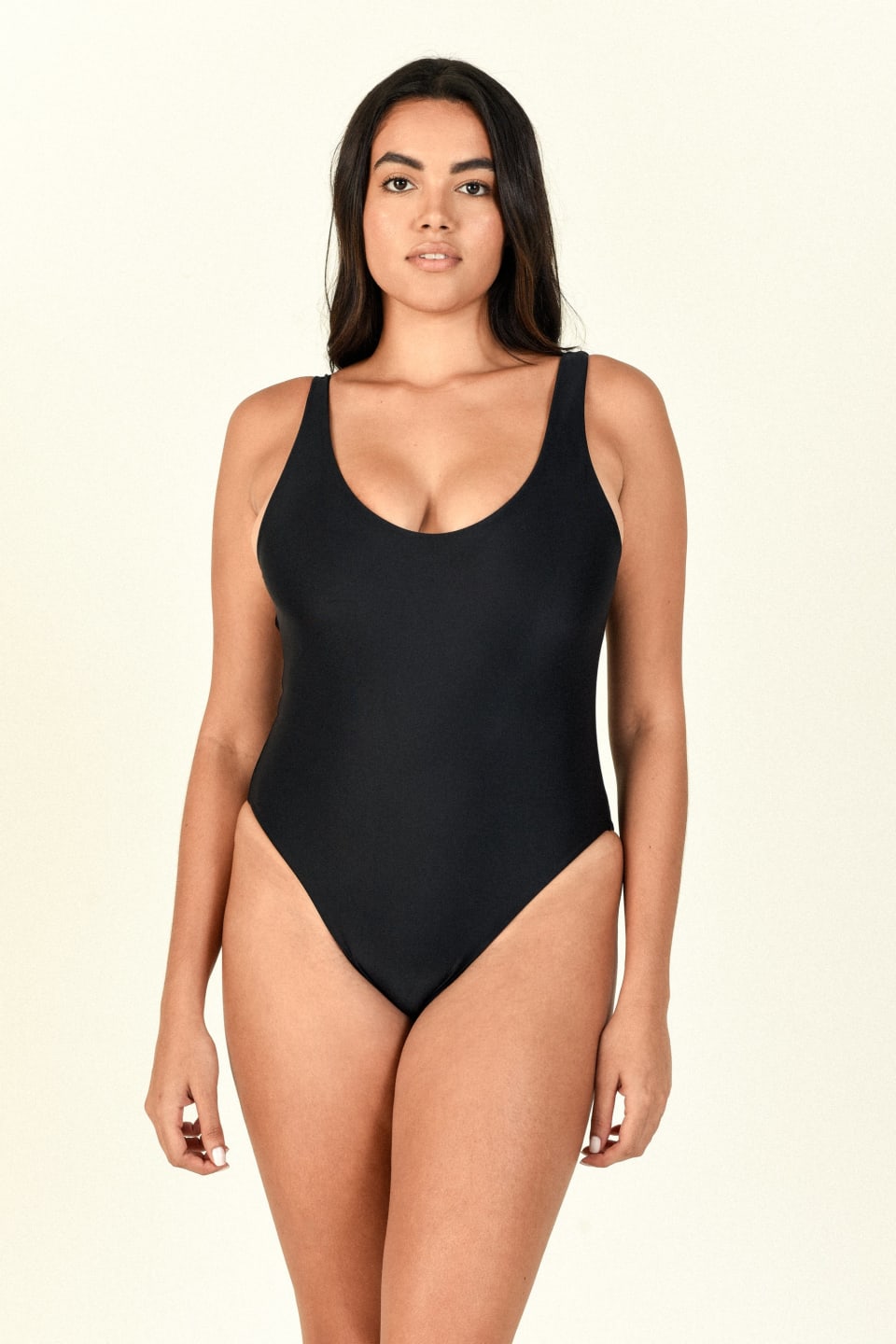 Contour One Piece in Black Matte by Jade Swim