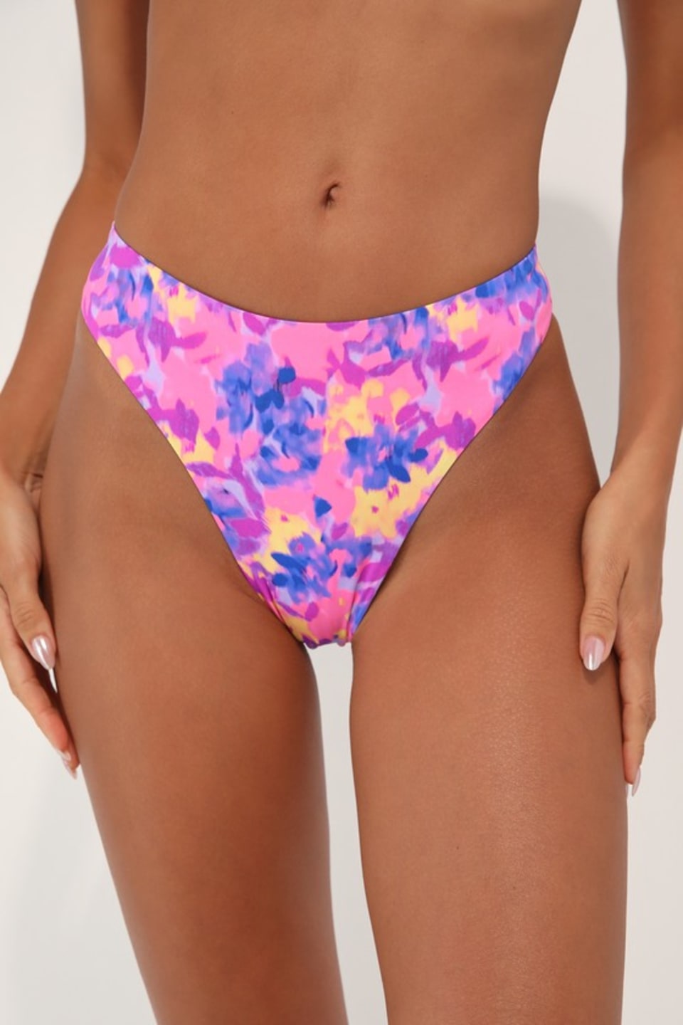 Forever Beachy Pink Abstract Print Underwire Bikini Top and Forever Beachy Pink Abstract Print Cheeky Bikini Bottoms by Lulus