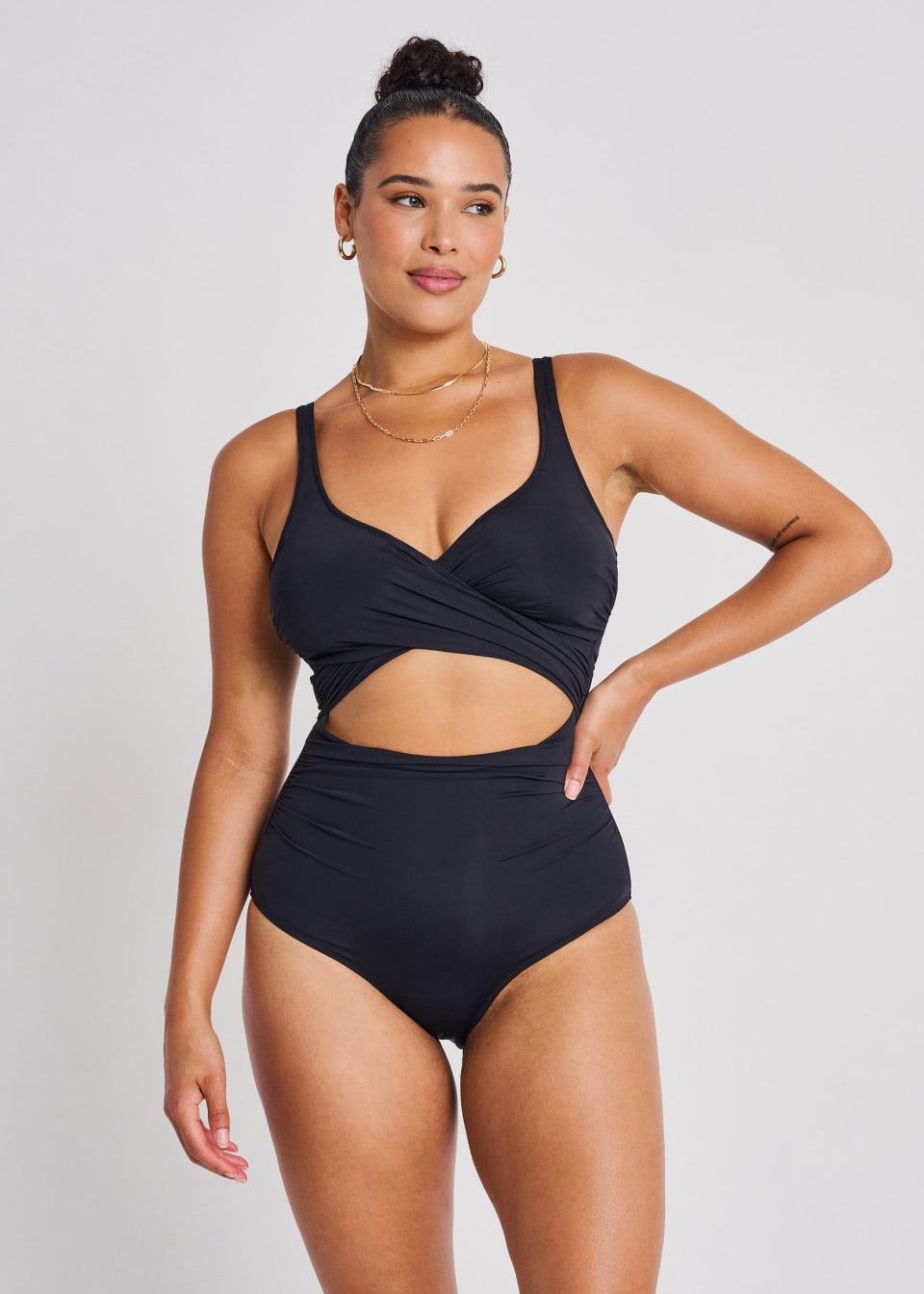 Black Wrap One-Piece by Everyday Sunday