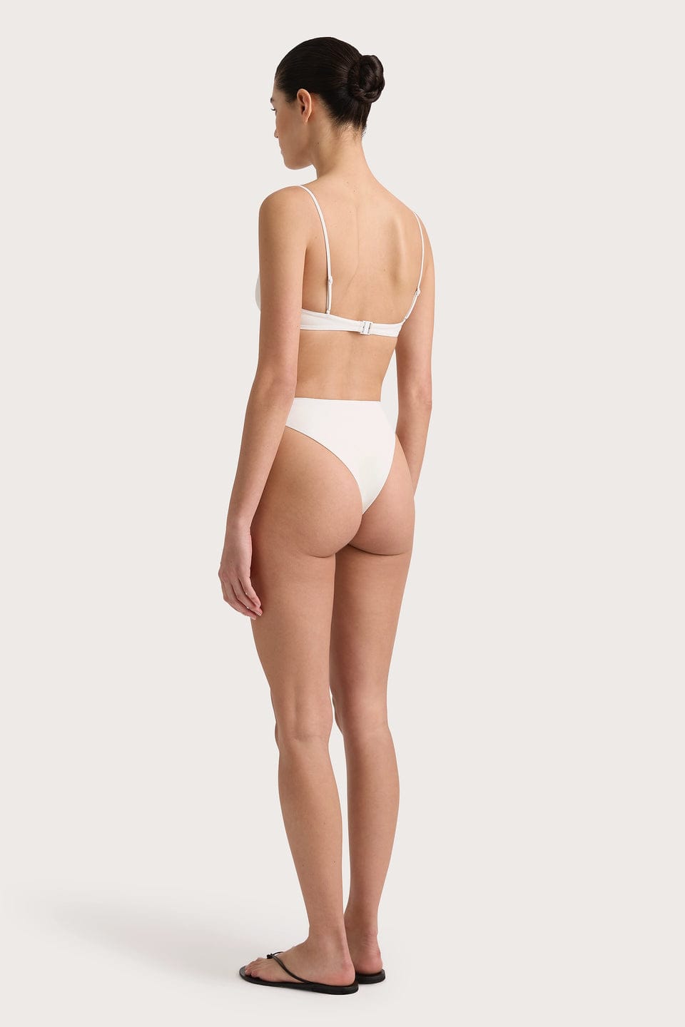 Evora Bikini Top White and Henni Bikini Bottom White by Faithfull The Brand