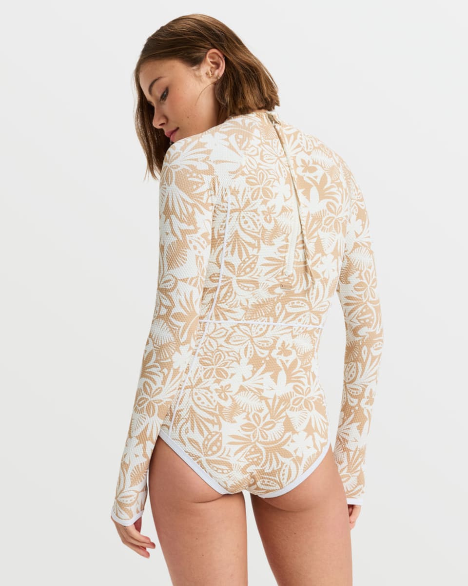 Palm Palm Long Sleeve One-Piece Swimsuit by Roxy